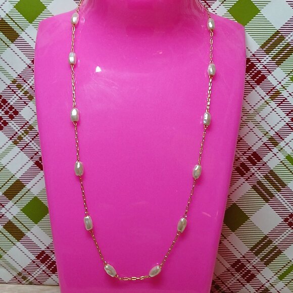 Mattel Barbie Pink with Gold Tone Necklace/Choker Vintage Jewelry #94 - Picture 2 of 7